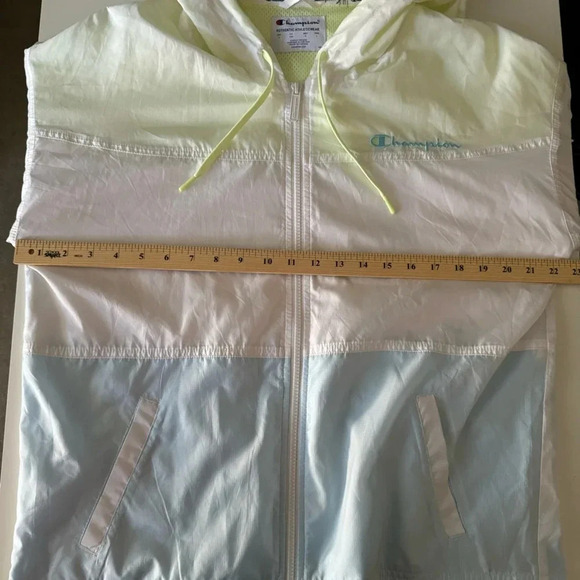Champion Stadium Color Block Windbreaker Hooded Jacket Women’s size medium - Picture 10 of 11